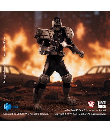 【予約】ジャッジ・ドレッド 1/12 アクションフィギュア ブラック＆ホワイト Ver.　［ハイヤトイズ］