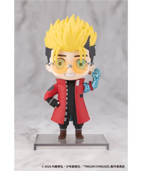 【予約】OSHI WORKS Mini ヴァッシュ・ザ・スタンピード　TRIGUN STARGAZE　PVC塗装済み完成品　［コトブキヤ］