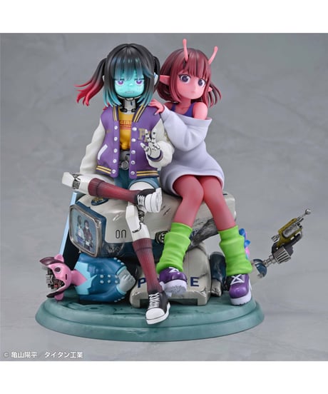 【予約】アニメ『銀河特急 ミルキー☆サブウェイ』チハル＆マキナ　彩色済完成品フィギュア　［メディコス・エンタテインメント］