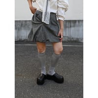 RUMCHE “balloon tuck mini skirt”
