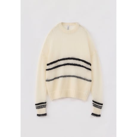 ACCORDION “SHEER MOHAIR PULLOVER”