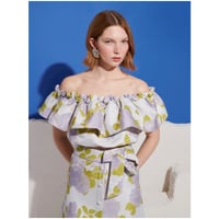 Sister Jane “Fig Flora Jacquard Ruffle Tops”