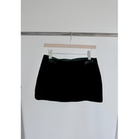 KAYLE “VELVET SIDE TAB MINI SKIRT”