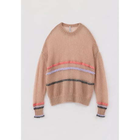 ACCORDION “SHEER MOHAIR PULLOVER”