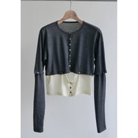 KAYLE “WOOL JERSEY DETACHABLE CARDIGAN”