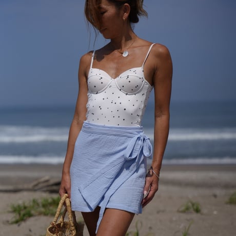 【Liam】Cotton bubble wrap mini skirt