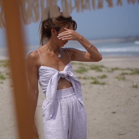 【Risa】Linen 2way cami