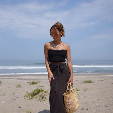【Fog】Cotton  knit wrap skirt