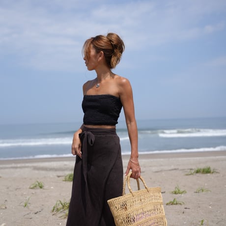 【Fog】Cotton  knit wrap skirt