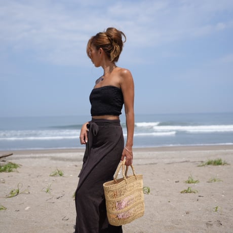 【Fog】Cotton  knit wrap skirt