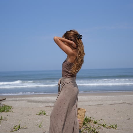 【Fog】Cotton  knit wrap skirt