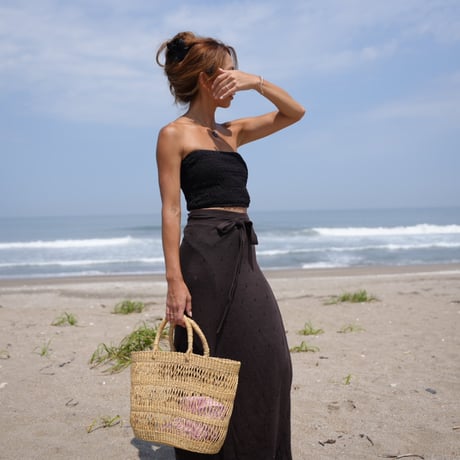 【Fog】Cotton  knit wrap skirt