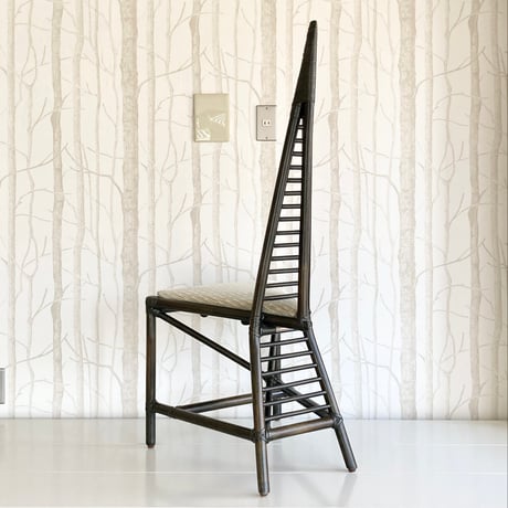 【ユーズド品】CASABLANCA カサブランカ　ラタン ハイバックチェア（H120cm）  オブジェチェア