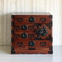 【ユーズド品】岩屋堂箪笥 欅（ケヤキ）小箪笥（小引き出し）菊幸（きくこう）製