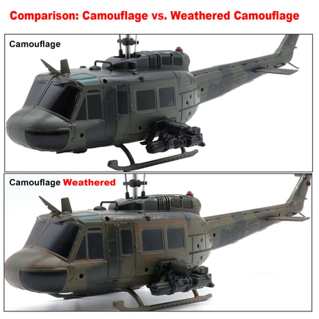 RC ERA C032 UH-1 ヒューイ カモフラージュ汚し塗装Ver RTF（技適付き）