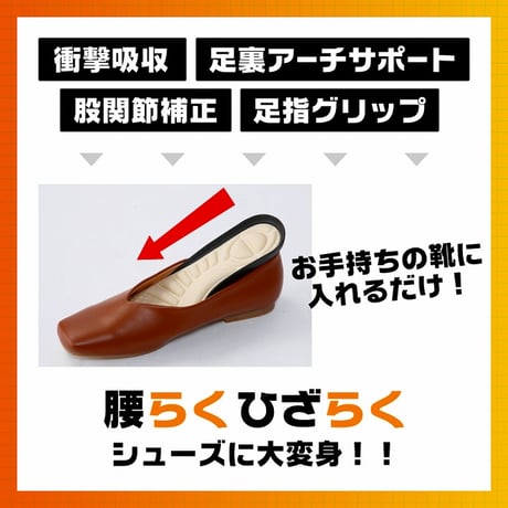 腰痛対策特化型インソール　腰らくインソール