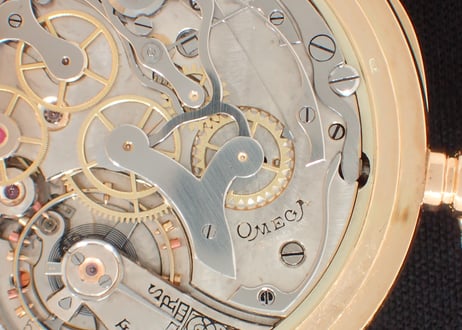 BB-46B  オメガ  クロノグラフ懐中時計　OMEGA　Chronograph　Cal.18.CHRO　K14イエローゴールド（14KYG）
