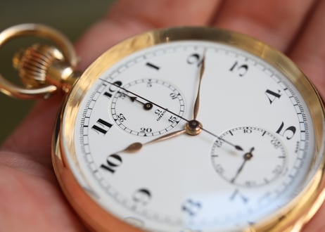 BB-46B  オメガ  クロノグラフ懐中時計　OMEGA　Chronograph　Cal.18.CHRO　K14イエローゴールド（14KYG）
