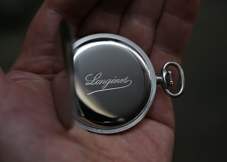 BB-22B  ロンジン　LONGINES　Cal.37.93　ポーセリンダイヤル　懐中時計