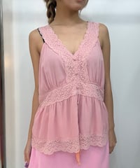 vintage lace lingerie tank top
