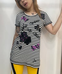 vintage SONIA border girly tee one piece