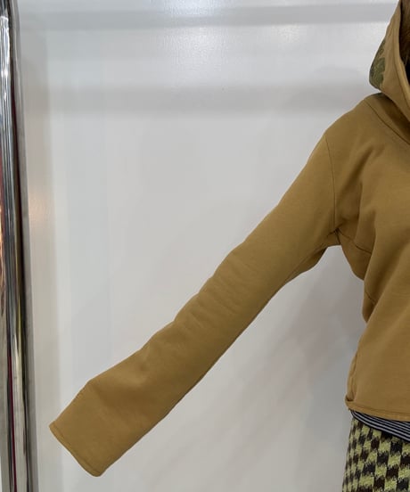 vintage camel brown graphic hooded jacket