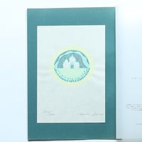 井上厚「眼の中の風景」木版オリジナルプリント (1990)