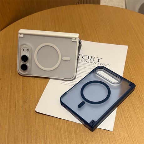 【magsafe対応】iphone duo ケース 半透明 ヒンジ保護 iphone duo ケース 全面保護 マット R516