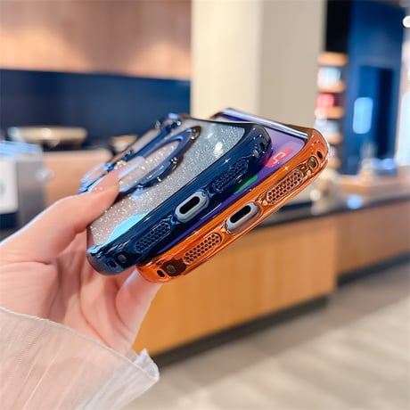 【カメラフィルム付き】くびれ iphone17e/16e クリア ケース スタンド付き magsafe対応 iphone17/16 ケース キラキラ R491