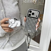magsafe 対応 iphone17/17pro ケース スマホケース 韓国 流行り iphone16/15ケース かわいい グリップ＆ストラップ付き R501