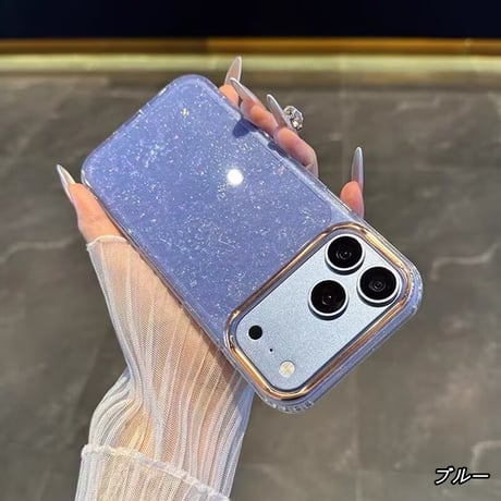 iphone18pro/17pro/16 ケース キラキラ iphone17 ケース かわいい シェル柄 【プレゼントでカメラ保護リング付き】 R152