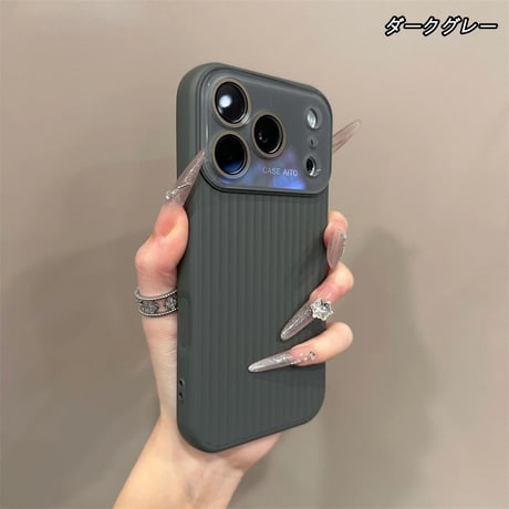 シリコン iphone17/17pro ケース 縦ラインデザイン スマホ ケース カメラ 保護 R500