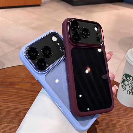 半透明 iphone18pro/17pro ケース iphone17/16plus ケース クリア R367