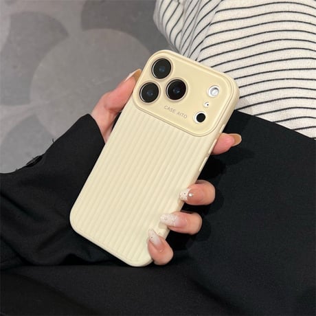 シリコン iphone17/17pro ケース 縦ラインデザイン スマホ ケース カメラ 保護 R500