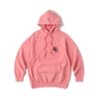 HELLRAZOR LOGO GARMENT DYE HOODIE Pink Dye