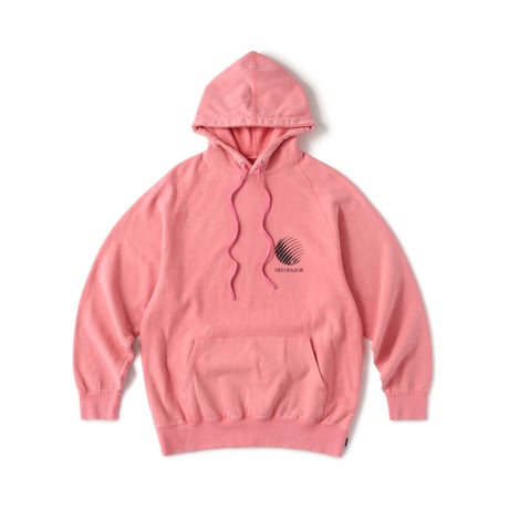 HELLRAZOR LOGO GARMENT DYE HOODIE Pink Dye