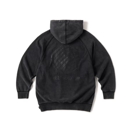 HELLRAZOR LOGO GARMENT DYE HOODIE Black Dye