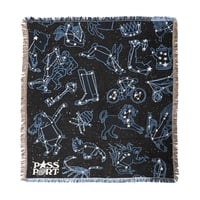 PASS~PORT STARGAZER THROW BLANKET Blue/Black