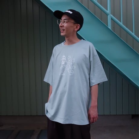 SPOONS HUNGRY CAT TEE Smoky Green