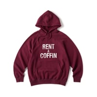 HELLRAZOR RENT A COFFIN HOODIE Burgundy