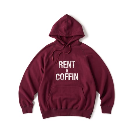 HELLRAZOR RENT A COFFIN HOODIE Burgundy