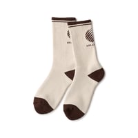 HELLRAZOR LOGO SOX 26AW Ivory/Brown