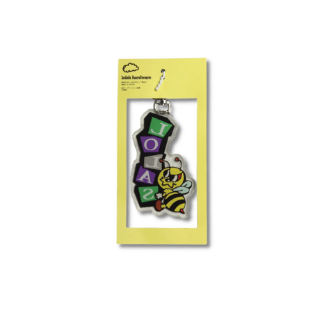 LOLA'S HARDWARE BEE STAR RESIN KEY CHAIN