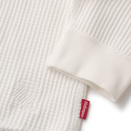 HELLRAZOR WAFFLE LS SHIRT White
