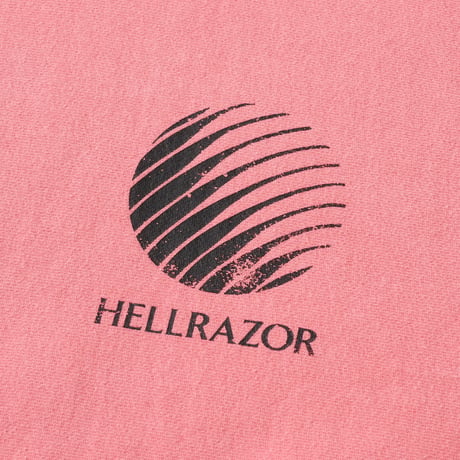 HELLRAZOR LOGO GARMENT DYE HOODIE Pink Dye