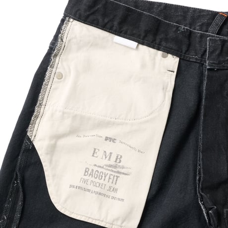 FTC EMB BAGGY FIT Black