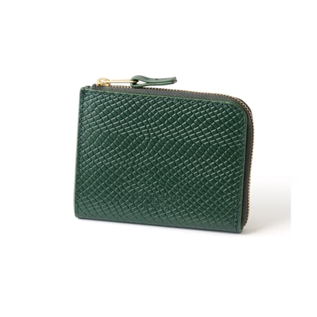 FTC SNAKE LEATHER COMPACT WALLET Green