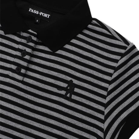 PASS~PORT STRIPED BABY POLO Black
