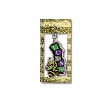 LOLA'S HARDWARE BEE STAR RESIN KEY CHAIN