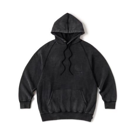 HELLRAZOR LOGO GARMENT DYE HOODIE Black Dye